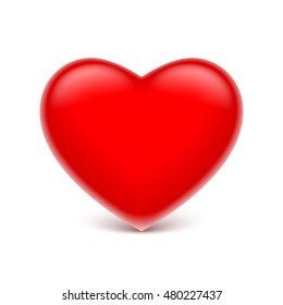 Red three-dimensional heart closeup