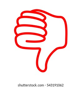 red thumbs down