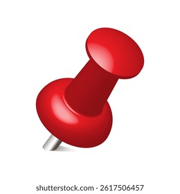 red thumbtack. vector Push pin