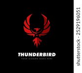 Red Thunderbird Sports Logo Design Vector