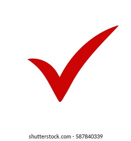 Red Check Mark Icon Tick Symbol Stock Vector (Royalty Free) 1282706866