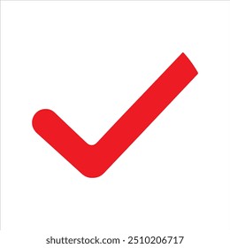 Diseño rojo de la Ilustración vectorial de la silueta del icono de la garrapata en el fondo blanco.