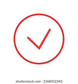 Red tick logo icon for your needs