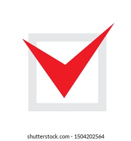 red tick for vote - voting in elections, choice