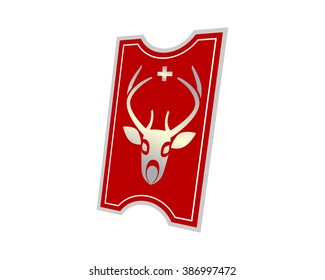 red ticket deer stag roe elk reindeer deer 