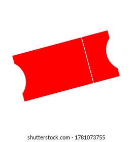 billete rojo aislado de fondo blanco. ilustración vectorial