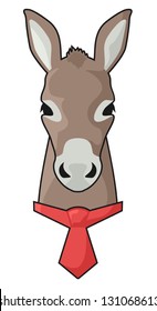 Red tie donkey