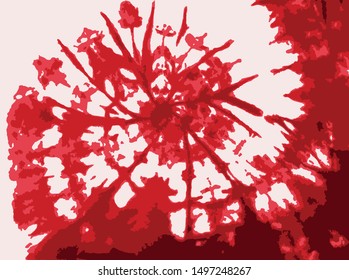 Red Tie Dye Rotate White Background