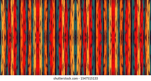 Red Tie Dye Textile Seamless Pattern. Red Ikat Indian Watercolor Motif. Tie Dye Fashion Pattern. Indian Shibori Boho Watercolor Motif. Shibori.