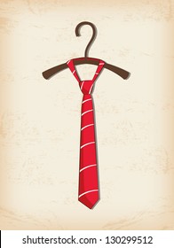 Red tie, father day greeting card