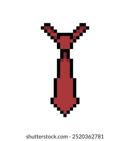 arte de pixels de ícone de gravata vermelha