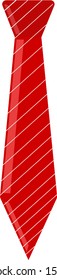 Corbata roja, ilustración, vector sobre fondo blanco.
