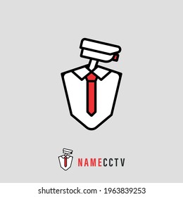Red tie security guard - CCTV