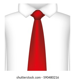 red tie with shirt icon, vector illustraction design image