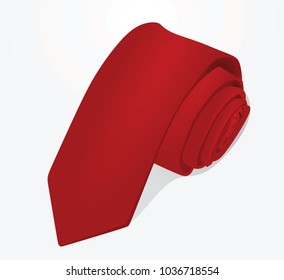 Red tie. vector illustration