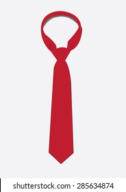 Red Tie. Vector Illustration