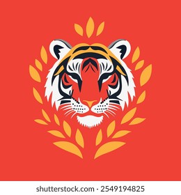 Red Tiger Illustrate and logo design
