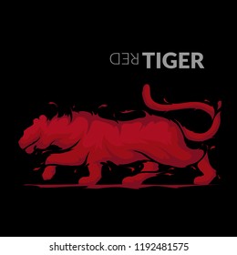 red tiger splash silhouette