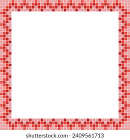 Red tile frame, Mosaic tile frame or background, Tile background, Seamless pattern, Mosaic seamless pattern, Mosaic tiles texture or background. Bathroom wall tiles, swimming pool tiles.