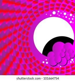 Red Tile Waves   (motion illusion with space for text)