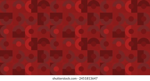 red tiled background in bauhaus style