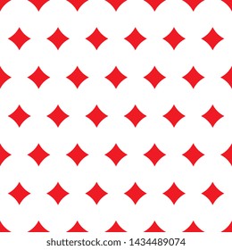 red tiles icons seamless pattern on white background. flat line playing card concept design. eps 10