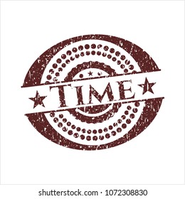  Red Time distressed rubber grunge texture stamp