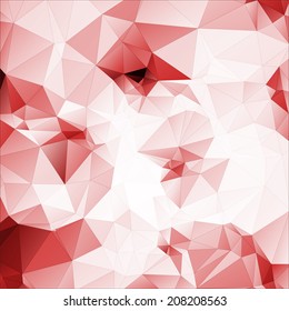 red tint soft abstract geometric background  stained-glass window vector with stroke