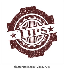 Red Tips distress rubber grunge texture seal