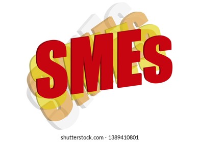 Red title of SMEs on white background.