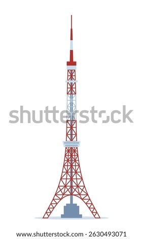 Red Tokyo Tower building. A famous place in Tokyo, Japan. Tokyo landmark.