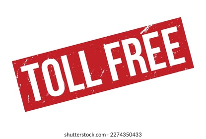 Red Toll Free Rubber Stamp Seal Vector