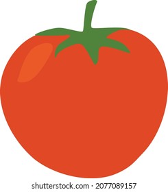 icono del vector abstracto de tomate rojo. ilustración aislada en fondo blanco