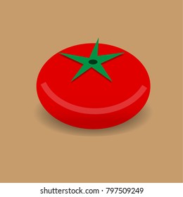 red tomato brown background