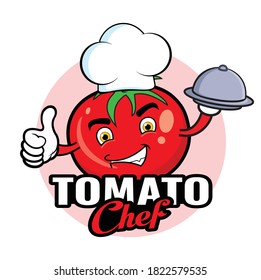 red tomato chef logo mascot