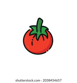 Red tomato fruit for preparing salads