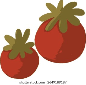 tomate rouge avec ruban vert	