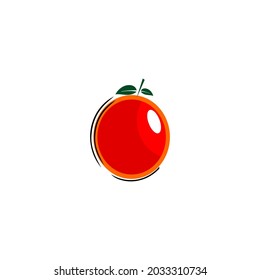 red tomato icon illustration vector