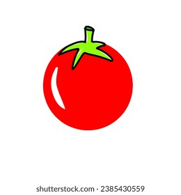 Red tomato icon vector illustration isolated on white background