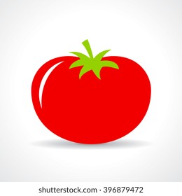 Red tomato icon vector illustration isolated on white background