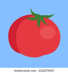 Tomate rojo, ilustración, vector, caricatura