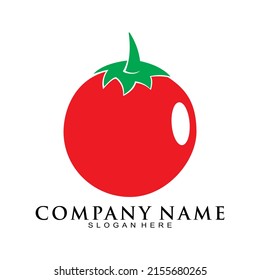 Logo del vector de ilustración de tomate rojo