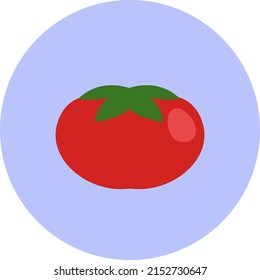 Red tomato, illustration, vector on a white background.