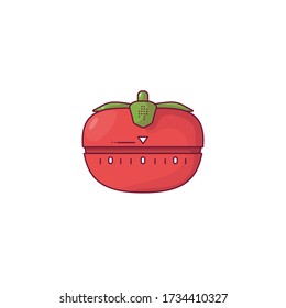 Red tomato kitchen timer. 