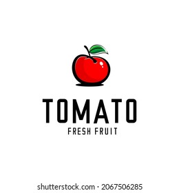 red tomato logo illustration vector