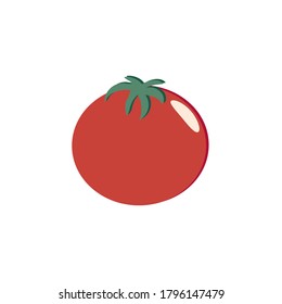 Red tomato on a white background. Illustration.