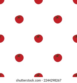 vector de fondo del plano de la planta de tomate rojo.