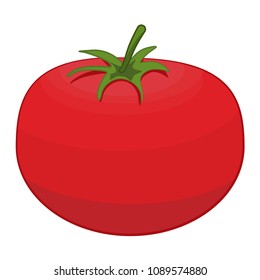 Red Tomato Transparent Vector Illustration