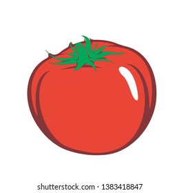 Red tomato vector icon illustration. Fresh vegetable - Vector