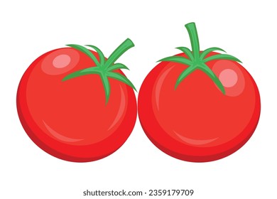 Ilustración vectorial de tomate rojo eps 10